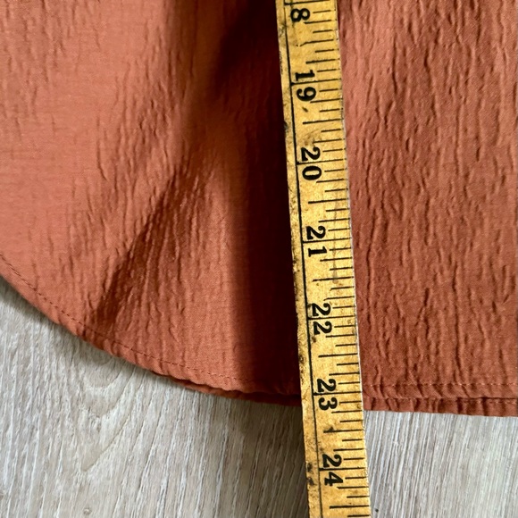 Zara Rust tie front top Medium M Classy Date Interview Dinner - Picture 7 of 7